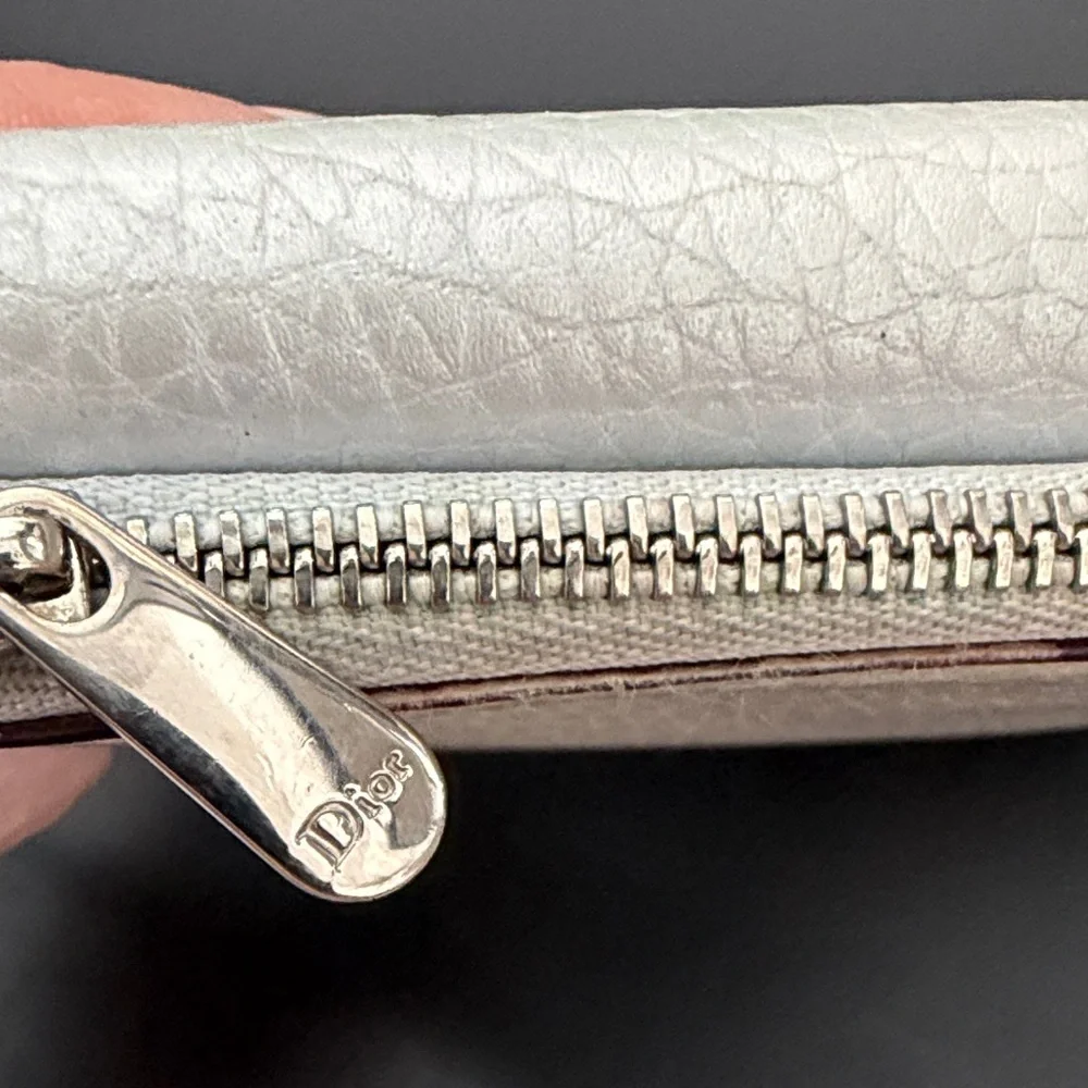 Dior Silver Wallet with Logo Charm